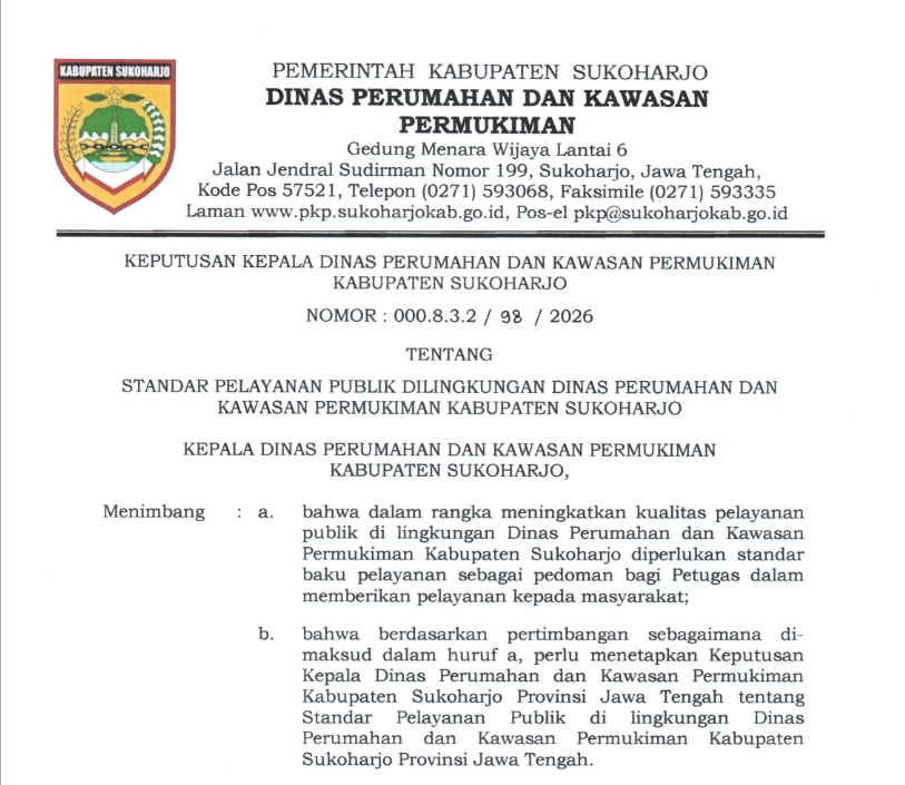 STANDAR PELAYANAN